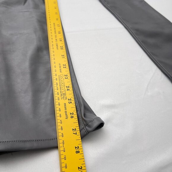 Gap Vintage Slim High Rise Faux Leather Ankle Pants Gray Women's 26/12R‎ - Picture 9 of 11